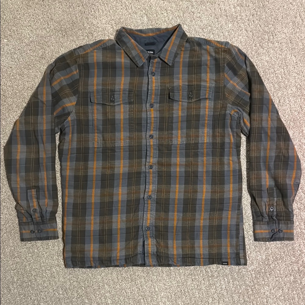 Prana men’s Plaid Button-Up Shirt